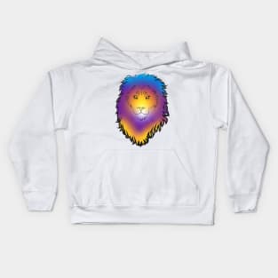 Colorful Lion Portrait Kids Hoodie